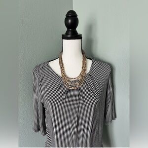 Costume Jewelry Set Gold Tone Necklace and Bracelet